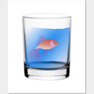 Goldfish in Glass Posters and Art